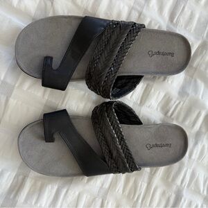 BareTraps Black Braided Sandals